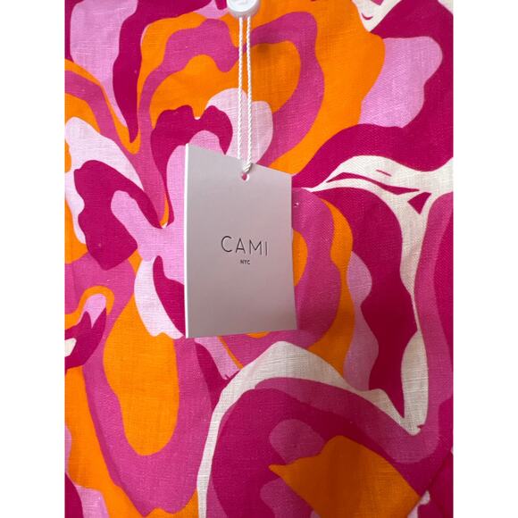 NWT Cami NYC Ruffle Hem Linen Mika Mini Skirt Retro Floral Women's Size: 8 - Picture 3 of 6